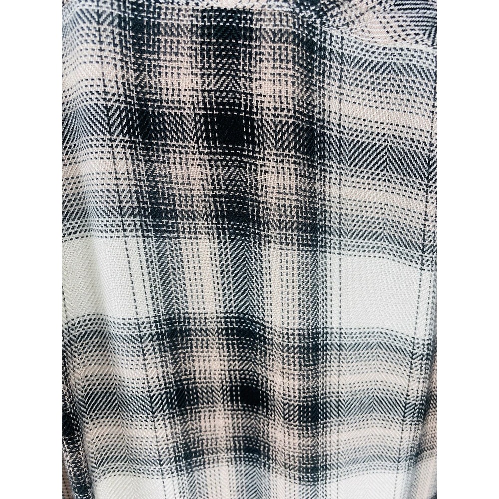 Rails Hunter Plaid Shirt size M Ivory Coal Blush Long Sleeve Button Down - Picture 6 of 14